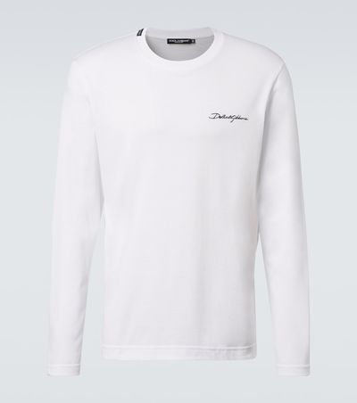 Dolce&Gabbana Dolce&Gabbana Logo embroidered cotton jersey T-shirt