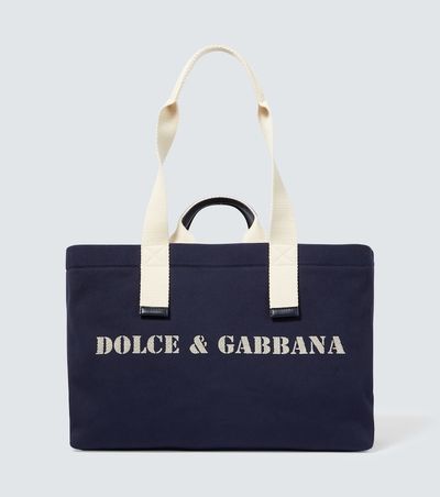 Dolce&Gabbana Dolce&Gabbana Logo leather-trimmed tote bag