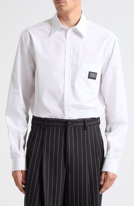 Dolce&Gabbana Dolce&Gabbana Logo Plaque Button-Up Shirt