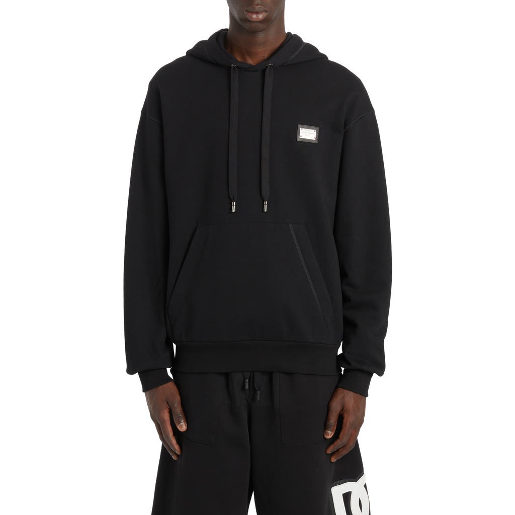 Dolce&Gabbana Dolce&Gabbana Logo Plate Cotton Hoodie