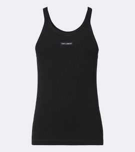 Dolce&Gabbana Dolce&Gabbana Logo ribbed-knit cotton tank top
