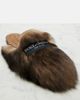Dolce&Gabbana Dolce&Gabbana Logo suede-trimmed shearling mules - 7