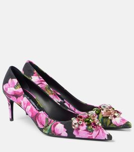 Dolce&Gabbana Dolce&Gabbana Lollo embellished floral pumps