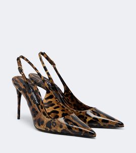 Dolce&Gabbana Dolce&Gabbana Lollo leopard-print leather slingback pumps