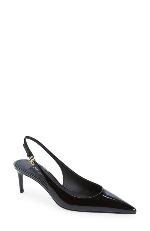 Dolce&Gabbana Dolce&Gabbana Lollo Patent Leather Slingback Pump