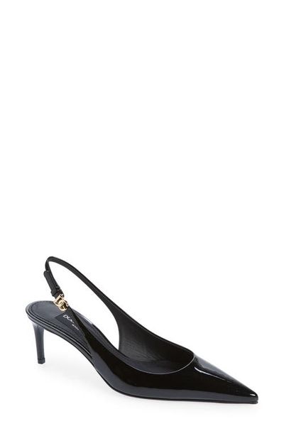 Dolce&Gabbana Dolce&Gabbana Lollo Patent Leather Slingback Pump