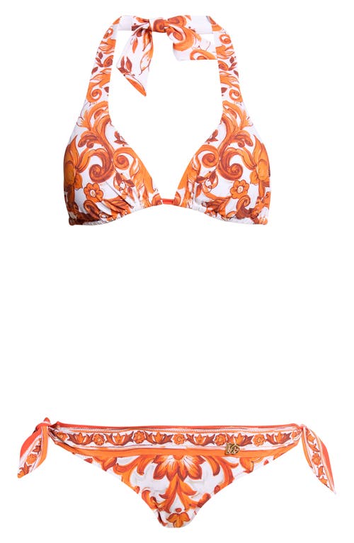 Dolce&Gabbana Dolce&Gabbana MAIOLICA TRIANGLE BIKINI SET I