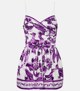 Dolce&Gabbana Dolce&Gabbana Majolica cotton poplin bustier dress
