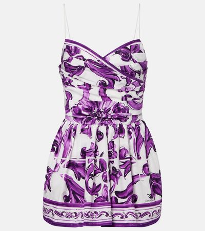 Dolce&Gabbana Dolce&Gabbana Majolica cotton poplin bustier dress