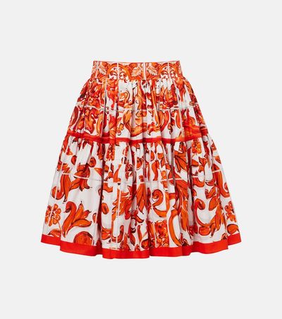 Dolce&Gabbana Dolce&Gabbana Majolica cotton poplin miniskirt