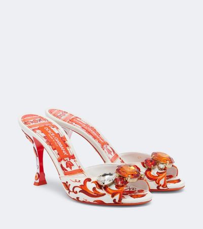 Dolce&Gabbana Dolce&Gabbana Majolica embellished brocade mules