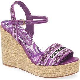 Dolce&Gabbana Dolce&Gabbana Majolica Espadrille Wedge Sandal