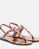 Dolce&Gabbana Dolce&Gabbana Majolica leather-trimmed satin thong sandals - 1