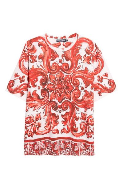Dolce&Gabbana Dolce&Gabbana Majolica Print Graphic T-Shirt