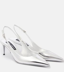 Dolce&Gabbana Dolce&Gabbana Metallic leather slingback pumps