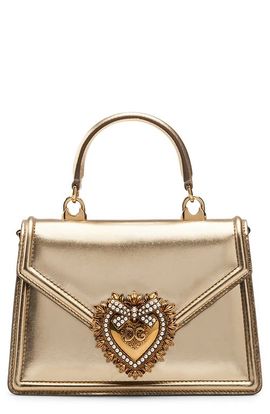 Dolce&Gabbana Dolce&Gabbana Mini Devotion Laminated Leather Top Handle Bag