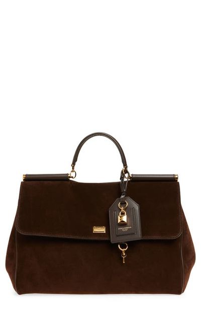 Dolce&Gabbana Dolce&Gabbana My Sicily East/West Suede Handbag