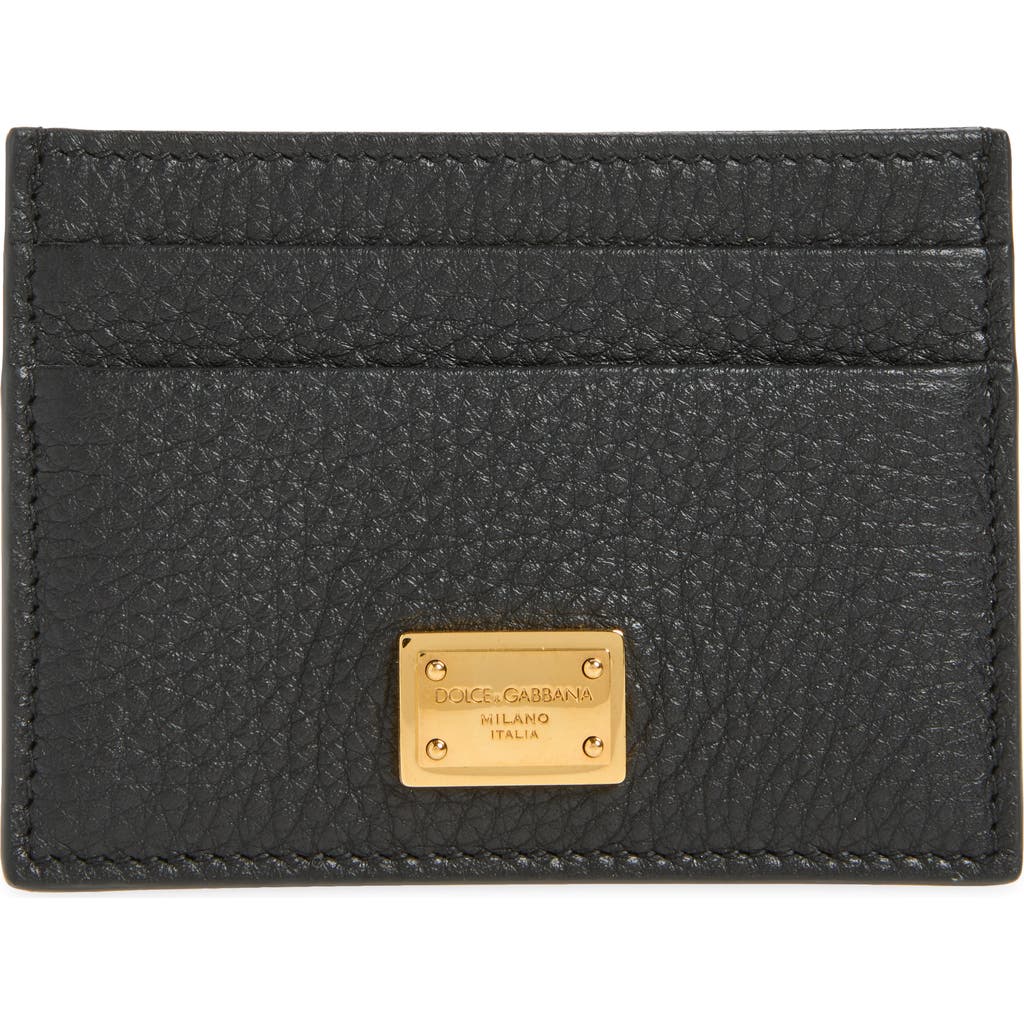 Dolce&Gabbana Dolce&Gabbana Nameplate Calfskin Leather Card Holder