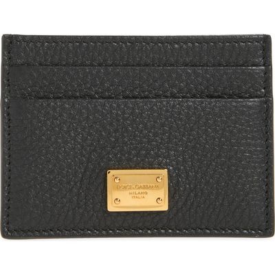 Dolce&Gabbana Dolce&Gabbana Nameplate Calfskin Leather Card Holder
