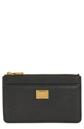 Dolce&Gabbana Dolce&Gabbana Nameplate Calfskin Leather Coin Purse