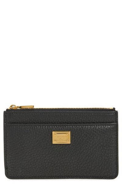 Dolce&Gabbana Dolce&Gabbana Nameplate Calfskin Leather Coin Purse