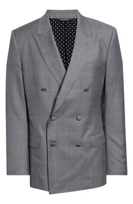 Dolce&Gabbana Dolce&Gabbana New Martini Fit Glen Plaid Virgin Wool Double Breasted Blazer