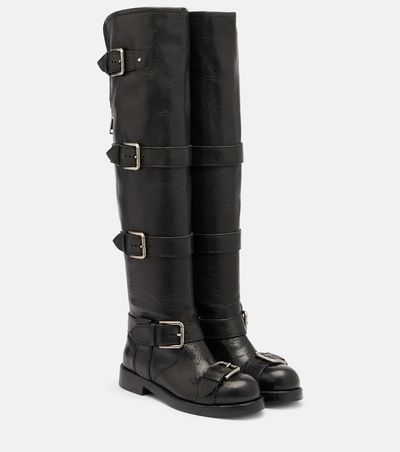 Dolce&Gabbana Dolce&Gabbana Over-the-knee leather biker boots
