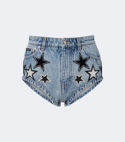 Dolce&Gabbana Dolce&Gabbana Patch-appliqué denim micro shorts
