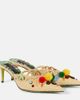 Dolce&Gabbana Dolce&Gabbana Pointy 60 embellished raffia mules - 1