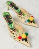 Dolce&Gabbana Dolce&Gabbana Pointy 60 embellished raffia mules - 5
