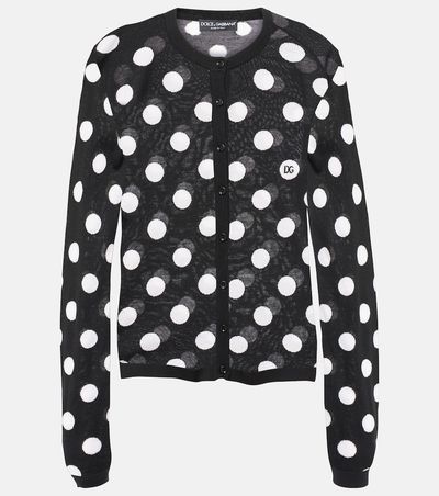 Dolce&Gabbana Dolce&Gabbana Polka-dot wool and silk cardigan