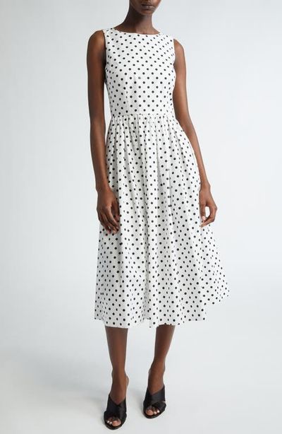 Dolce&Gabbana Dolce&Gabbana Polka Dot Sleeveless Cotton Midi Dress