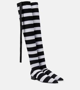 Dolce&Gabbana Dolce&Gabbana Portofino striped over-the-knee boots
