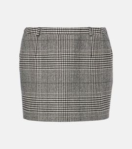 Dolce&Gabbana Dolce&Gabbana Prince of Wales check wool and cashmere miniskirt