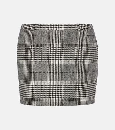 Dolce&Gabbana Dolce&Gabbana Prince of Wales check wool and cashmere miniskirt