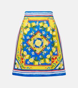 Dolce&Gabbana Dolce&Gabbana Printed cotton-blend miniskirt
