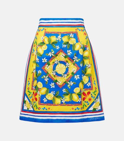 Dolce&Gabbana Dolce&Gabbana Printed cotton-blend miniskirt