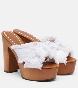 Dolce&Gabbana Dolce&Gabbana Raffia platform mules