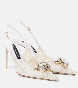 Dolce&Gabbana Dolce&Gabbana Rainbow lace slingback pumps