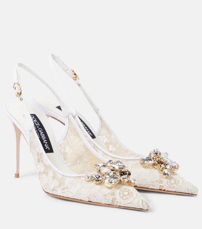 Dolce&Gabbana Dolce&Gabbana Rainbow lace slingback pumps