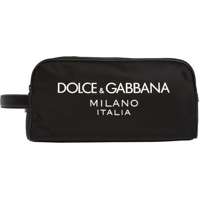 Dolce&Gabbana Dolce&Gabbana Rubberized Logo Nylon Blend Toiletry Bag