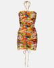 Dolce&Gabbana Dolce&Gabbana Ruched floral halterneck minidress - 1