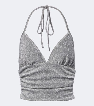Dolce&Gabbana Dolce&Gabbana Ruched halterneck lamé top