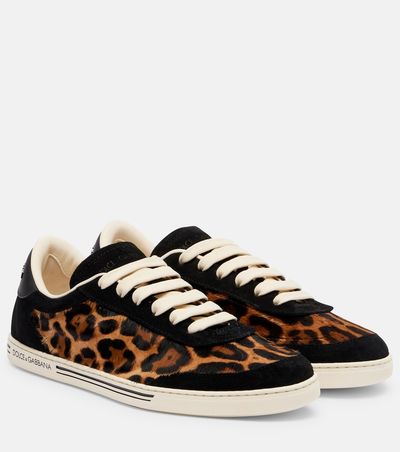 Dolce&Gabbana Dolce&Gabbana Saint Tropez Light suede-trimmed calf hair sneakers