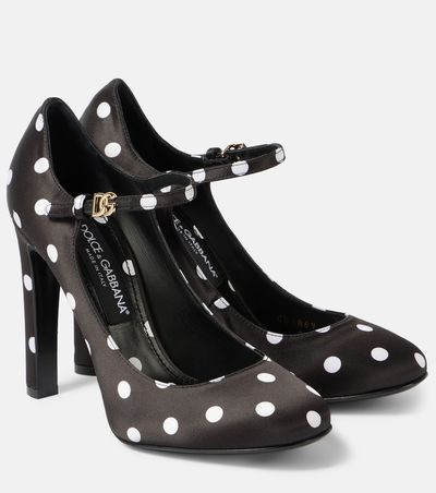 Dolce&Gabbana Dolce&Gabbana Sharon polka-dot satin Mary Jane pumps