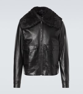 Dolce&Gabbana Dolce&Gabbana Shearling-trimmed leather jacket