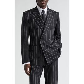 Dolce&Gabbana Dolce&Gabbana Sicilia Fit Pinstripe Double Breasted Wool Blazer