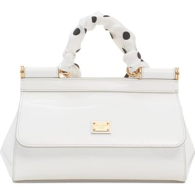 Dolce&Gabbana Dolce&Gabbana Sicily East/West Leather Satchel with Scarf