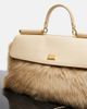 Dolce&Gabbana Dolce&Gabbana Sicily Large leather and shearling top-handle bag - 6