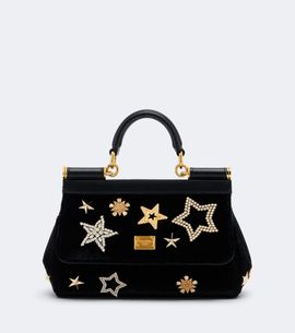 Dolce&Gabbana Dolce&Gabbana Sicily Small velvet top-handle bag